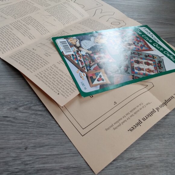 Vintage Doll Size Quilt Sewing Pattern Bear Ladybears Scrap Patchwork Applique - Picture 10 of 10